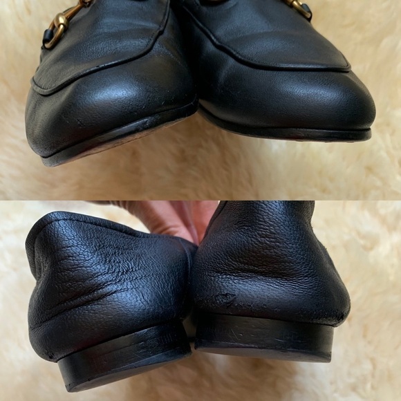 GUCCI Brixton Horsebit Black Leather Foldable Mules Blogger Favorite Loafers 36 - Picture 13 of 14